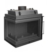 Угловая левая дровяная топка Kratki Maja PW/BL/12/BS/W(угловое стекло слева)