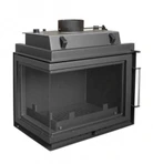 Угловая левая дровяная топка Kratki Maja PW/BL/12/BS/W(угловое стекло слева)