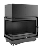 Угловая левая дровяная топка Kratki Oliwia PW/BL/22/BS/W(угловое стекло слева)