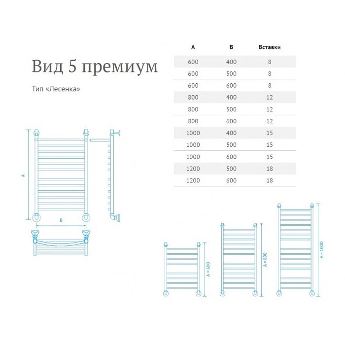 Водяной полотенцесушитель Маргроид Вид 5 премиум с полкой 50*40 фото#2