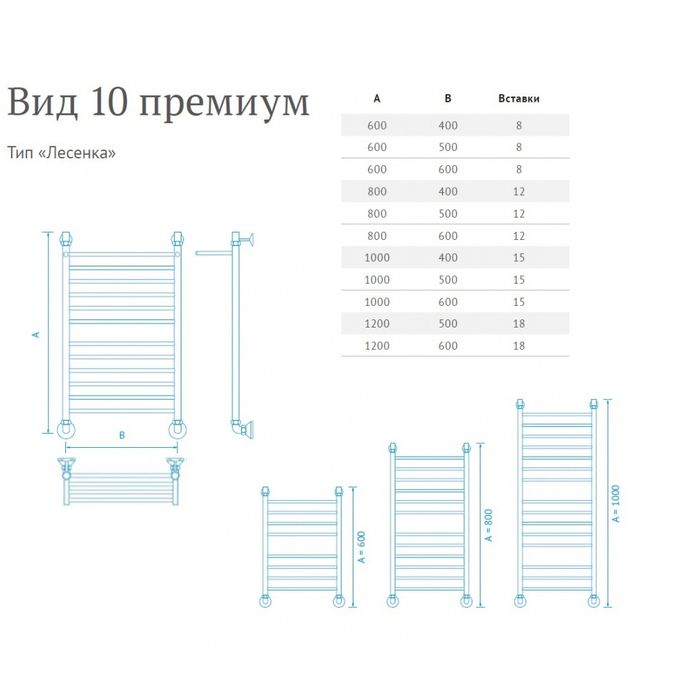 Водяной полотенцесушитель Маргроид Вид 10 премиум с полкой 100*60 фото#2