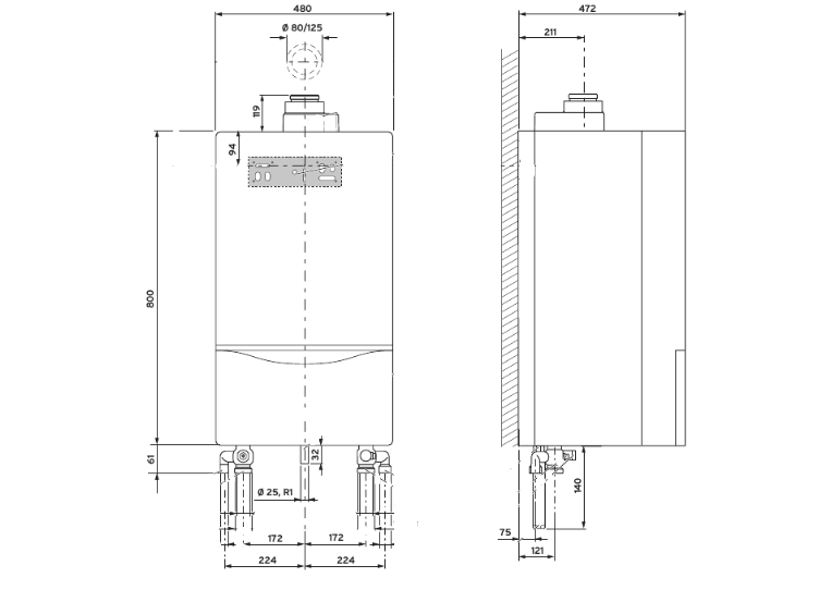 Настенный газовый котел 64 кВт Vaillant ecoTEC plus VU INT 656/5-5 H фото#5