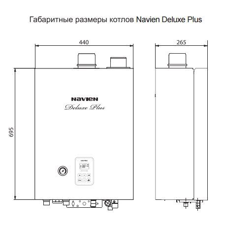 Настенный газовый котел Navien Deluxe Plus -24k COAXIAL фото#2
