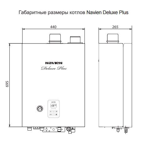 Настенный газовый котел Navien Deluxe Plus -13k COAXIAL фото#2