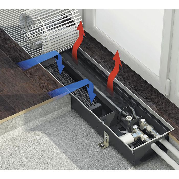 Внутрипольный конвектор Varmann Qtherm HK Mini 190x90x2400 фото#2