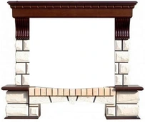 Широкий портал Royal Flame Pierre Luxe под очаг Dioramic 33 FX
