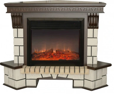 Электрокамин Real-Flame Stone Corner 26 AO-217 с очагом MOONBLAZE DELUXE BL китайский