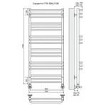 Водяной полотенцесушитель Terminus Соренто П18 500х1200 фото#3
