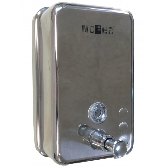 Для мыла Nofer INOX с пластиком внутри 1200 мл глянец (03041.B)