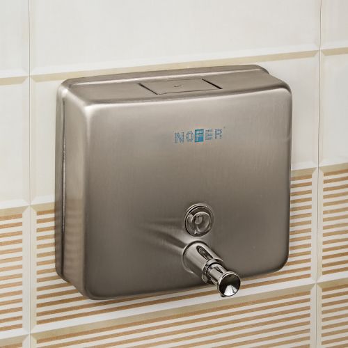 Для мыла Nofer INOX матовый квадратный 1200 мл (03004.S) фото#2