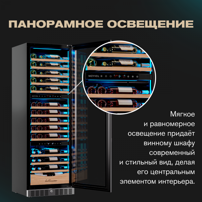 Отдельностоящий винный шкаф MEYVEL MV98-KST3 (Slim) фото#33