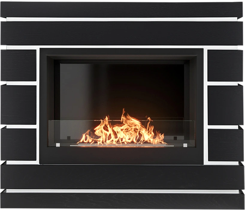 Напольный биокамин Firelight BFP/P-2520 с порталом Moderno 25 шпон чёрный дуб