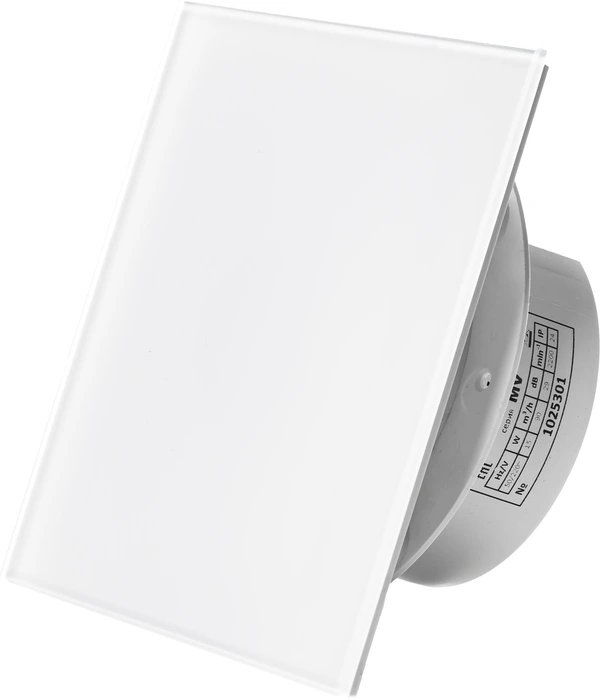 Вытяжка для ванной SlimVent МV 100, стекло, белый матовый