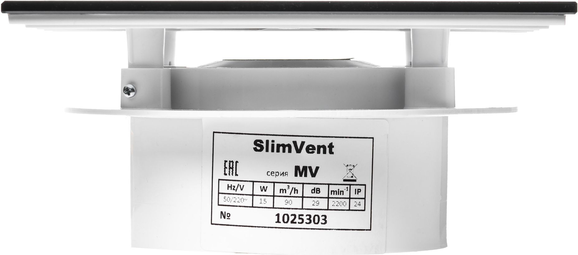 Вытяжка для ванной SlimVent МV 100, металл, нержавеющая сталь, зеркальный фото#3