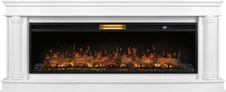 Линейный электрокамин Royal Thermo Aurora RTFP/P-AR60LS с порталом Firelight Olympia 60, белый