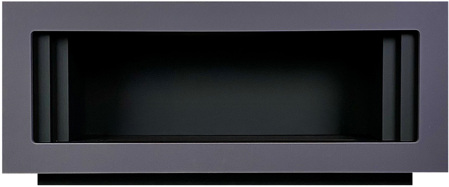 Линейный электрокамин Royal Flame Line SFT Серый графит с черным с очагом Design L1000RF 3D PS/LOG фото#2