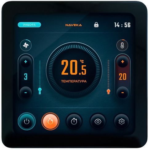 Приточно-вытяжная установка Naveka Node3-300(25m)/RR,VEC(Bs190),E0.4 Compact с пультом TS4 фото#4
