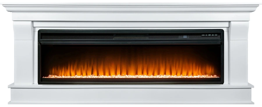 Линейный электрокамин Royal Flame Monaco 60 (белый) с очагом Vision 60 LED