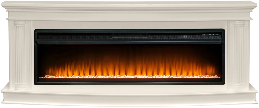 Линейный электрокамин Royal Flame Rome 60 (слоновая кость) с очагом Vision 60 LED
