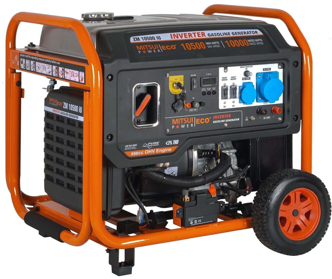 Бензиновый генератор Mitsui Power Eco ZM 10500 IU фото#2