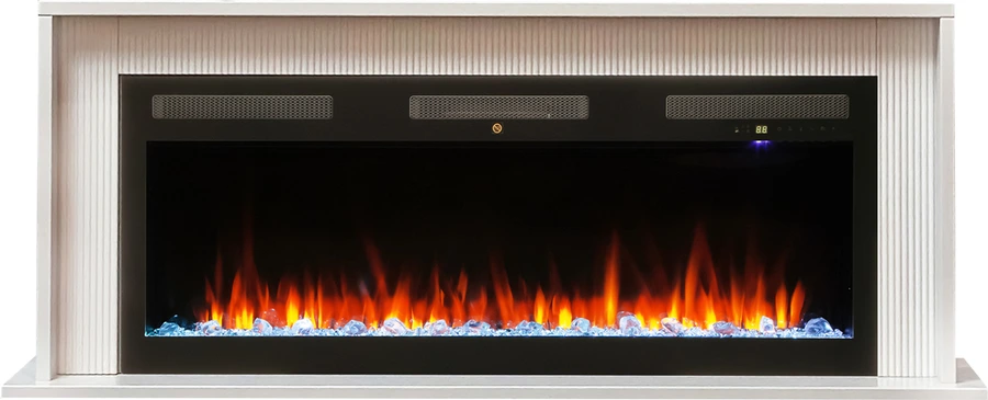 Линейный электрокамин Real-Flame LORETTO E50 BG-P615 с очагом EMERALD 50