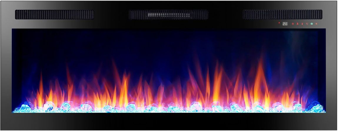 Линейный электрокамин Real-Flame LORETTO E50 BG-P615 с очагом EMERALD 50 фото#3