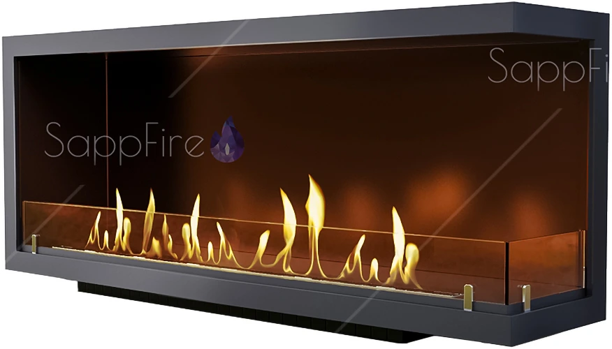 Настенный биокамин Sappfire угловой очаг 800