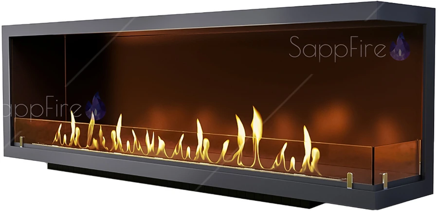 Настенный биокамин Sappfire угловой очаг 1200