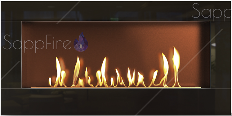 Настенный биокамин Sappfire Mercury Stemalit 1200 фото#2
