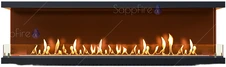Настенный биокамин Sappfire торцевой очаг 2000