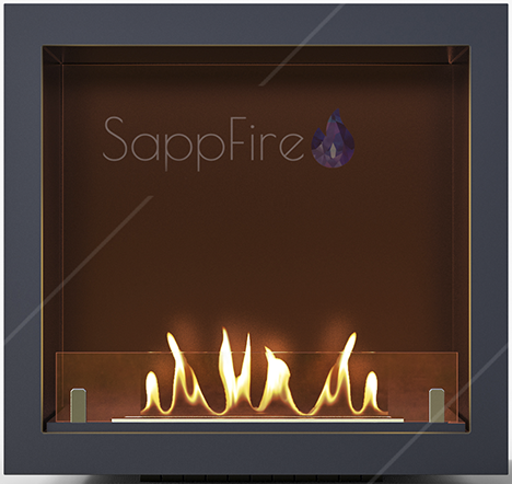 Напольный биокамин Sappfire Каминная вставка для встраивания Black 600 фото#2
