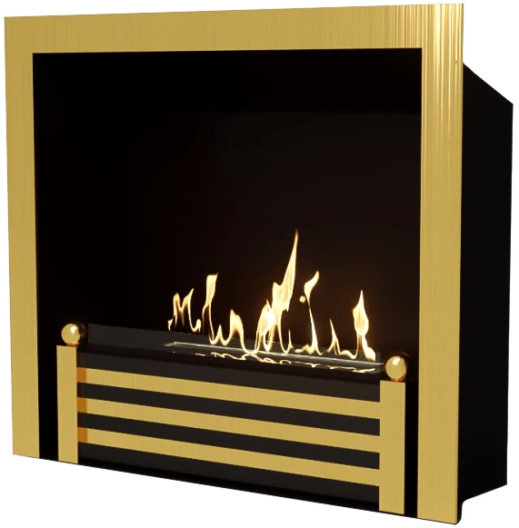 Напольный биокамин Sappfire Премиальная каминная вставка Gold S