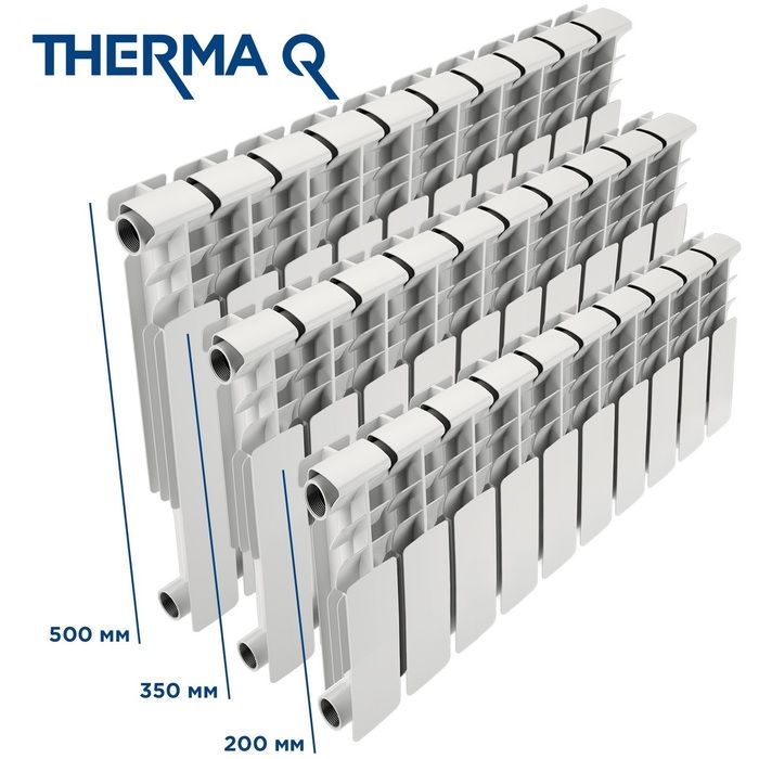 Биметаллический радиатор THERMA Q Q2 500/80 6 секц. фото#9