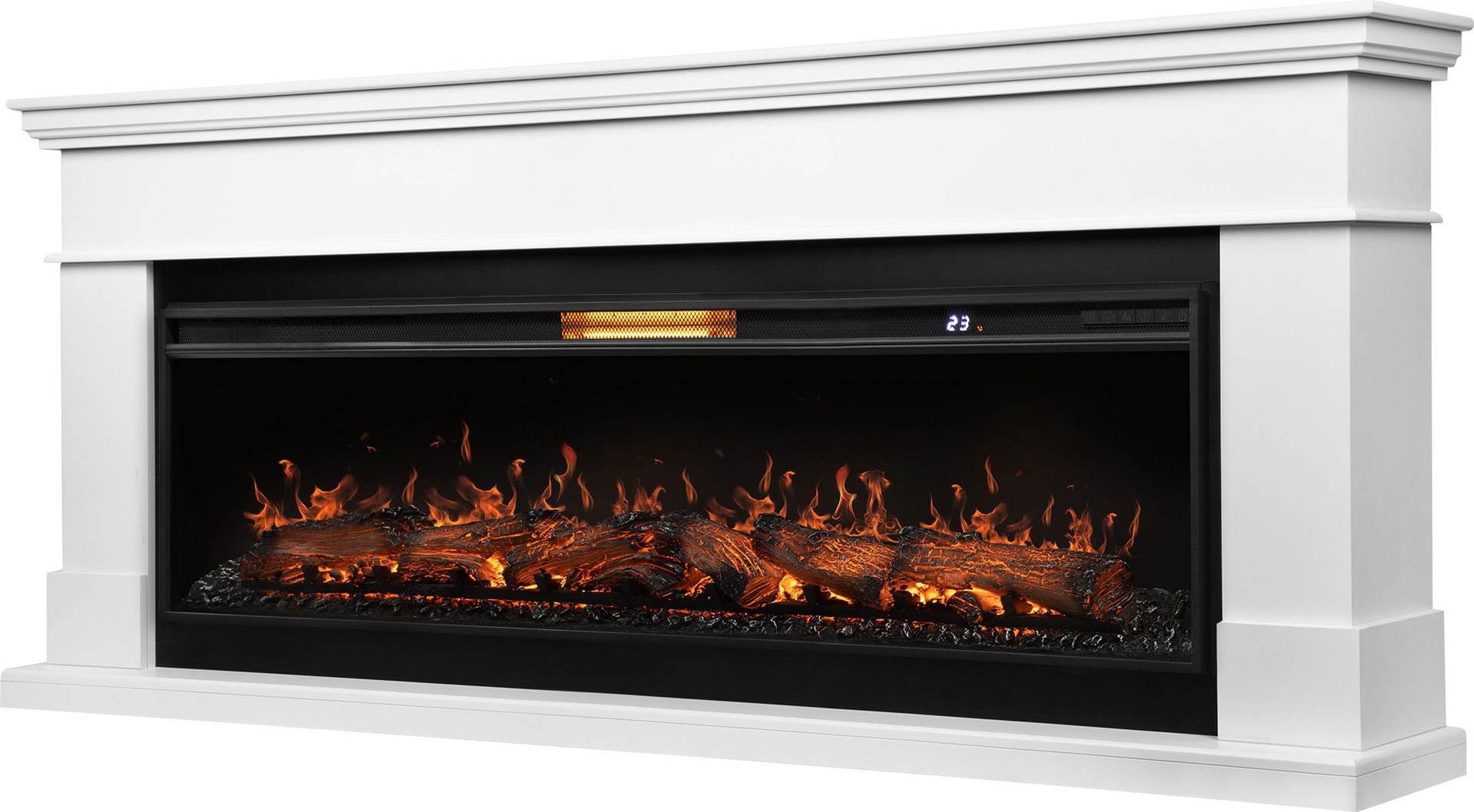 Линейный электрокамин Royal Thermo Aurora RTFP/P-AR60LS, портал California 60 W, белый фото#4