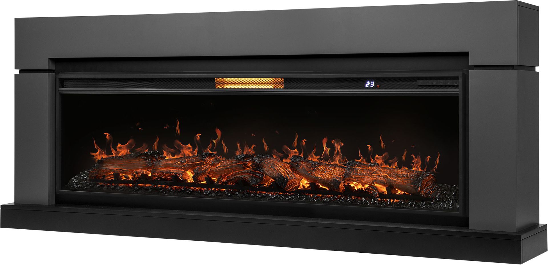 Линейный электрокамин Royal Thermo Aurora RTFP/P-AR60LS, портал Lindos 60 G, графит фото#4