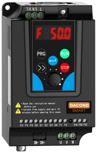 Частотный преобразователь Dacond Smart 0,4кВт, вход 1 фаза 220В, выход 3 фазы 220В