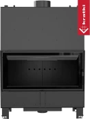 Фронтальная дровяная топка Kratki LUCY/PW/20/W, черная футеровка, двойное стекло PRO