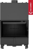 Фронтальная дровяная топка Kratki LUCY/PW/16/W, черная футеровка, двойное стекло PRO