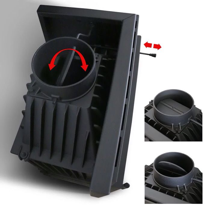 Угловая левая дровяная топка Kratki SIMPLE/Z/S/L/BS (угловое стекло слева) фото#6