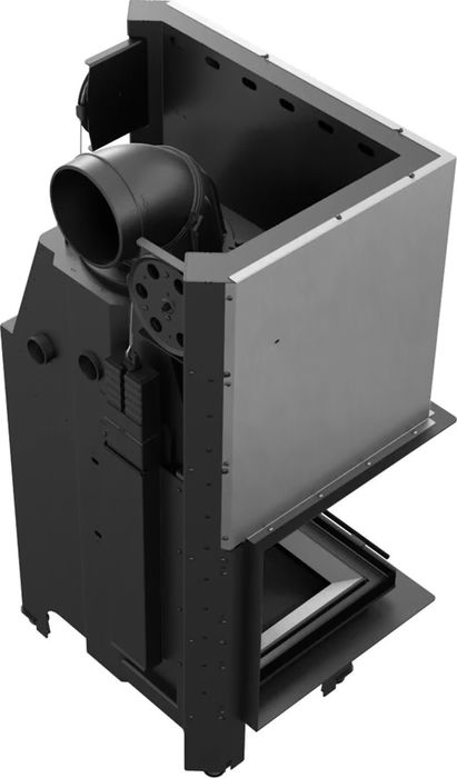 Угловая левая дровяная топка Kratki MBZ/L/BS/G/SG (гнутое стекло) черная футеровка PRO фото#4