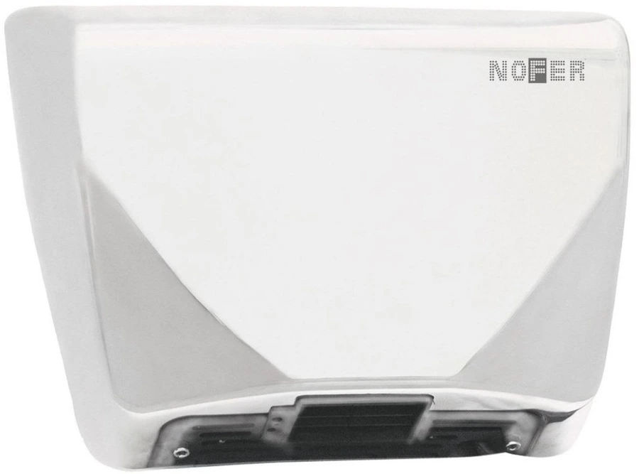 Металлическая сушилка для рук Nofer THIN 2350 W белая