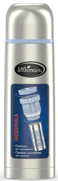 Термосы Biostal (0,75 литра) пробка с ситечком, стальной (NB-750Z)