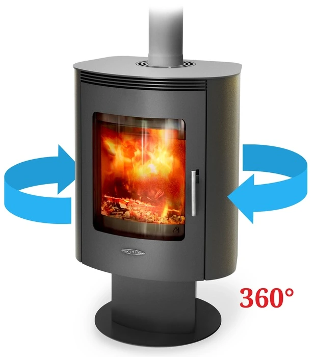 Дровяная печь TMF ПК Визиера 360° черная бронза