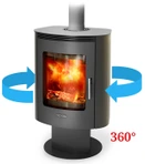 Дровяная печь TMF ПК Визиера 360° черная бронза