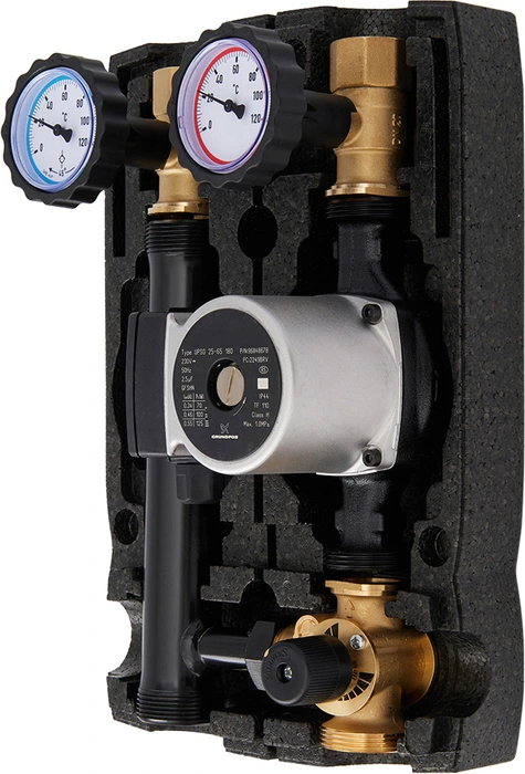 Насосная группа Hoobs DN25 (1"вр х 1 1/2"нр), с 3-х ход. клапаном, с насосом