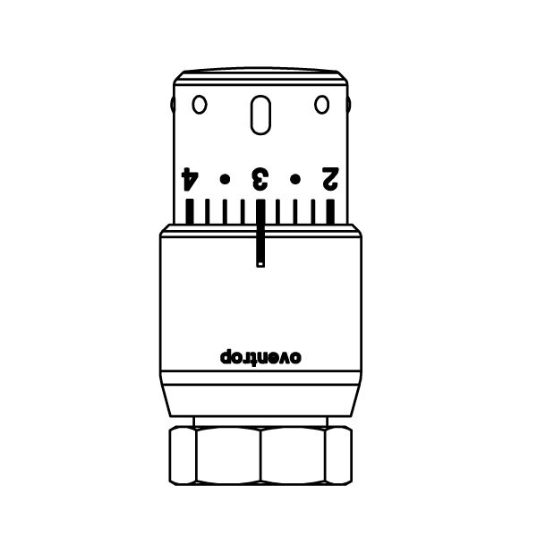 Термостат Oventrop Uni SH M30x1.5 с нулевой отметкой (хромированный) фото#2