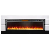 Линейный электрокамин Royal Flame Modern 60 (белый с черным) с очагом Vision 60 LED
