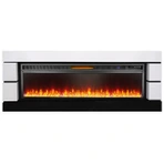 Линейный электрокамин Royal Flame Modern 60 (белый с черным) с очагом Vision 60 LED