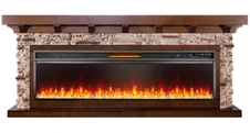 Линейный электрокамин Royal Flame Chalet 60 (темный дуб) с очагом Vision 60 LED