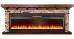 Линейный электрокамин Royal Flame Chalet 60 (темный дуб) с очагом Vision 60 LED